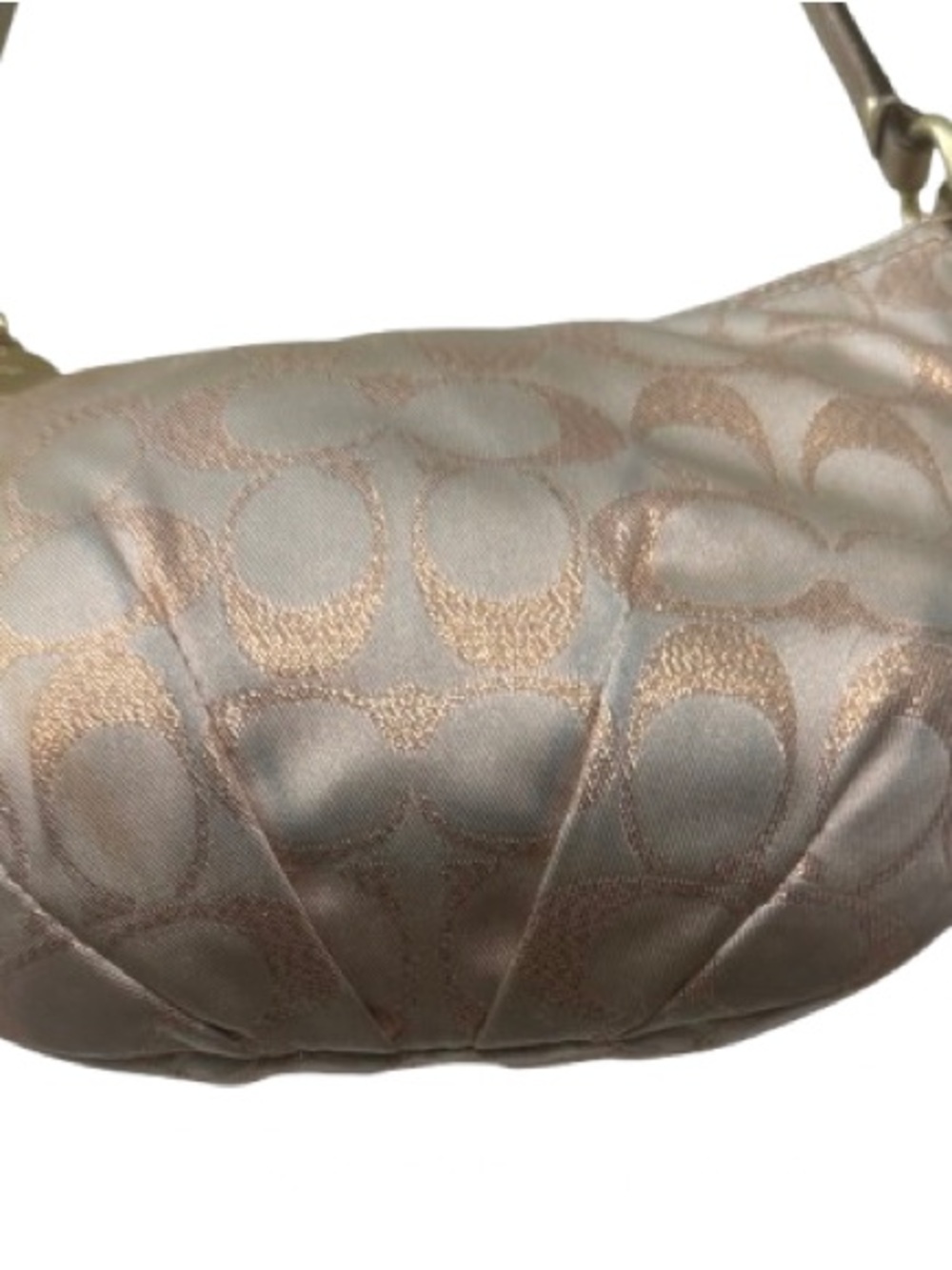 ✨Coach Tan Signature Canvas Bag with Gold Coach Engraved Hardware & Hangtag✨ - Picture 5 of 9